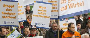 Demo gegen Rauchverbot