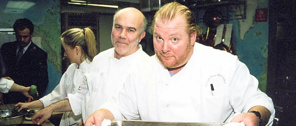 Der Lehrling und sein Meister: Buford mit Mario Batali (rechts). 
