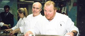 Der Lehrling und sein Meister: Buford mit Mario Batali (rechts).