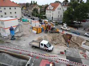 Auf der Baustelle in der Behlertstraße kam im Januar 2021 ein Mann ums Leben. 