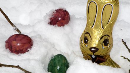 Ostereier im Schnee