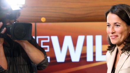 Anne Will und Kameramann