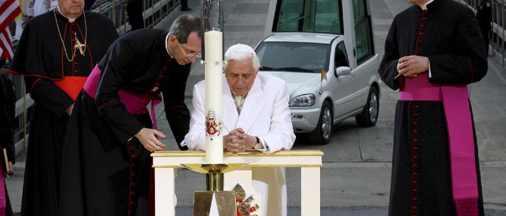 Papst Benedikt XVI. am "Ground Zero"