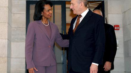 Rice und Olmert