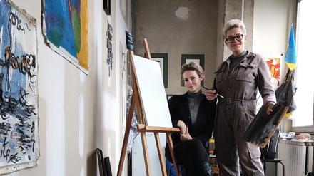 Elena Lazutkina und Marina Aleksandrova in ihrem Atelier in Berlin.
