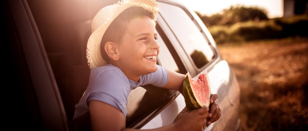 Mit frischen Leckerbissen wird die Reise mit Kindern gleich angenehmer.