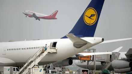 Lufthansa-Maschine in Düsseldorf