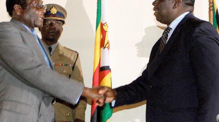 Mugaba und Tsvangirai