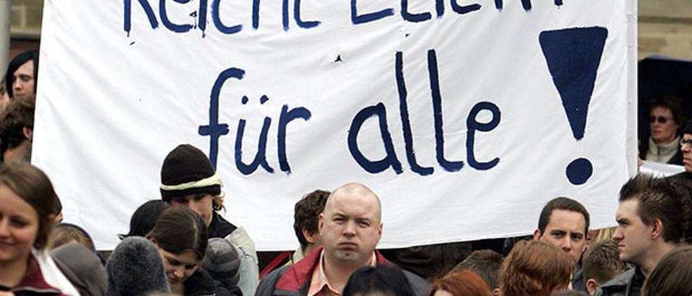 Studentendemonstration in Gießen