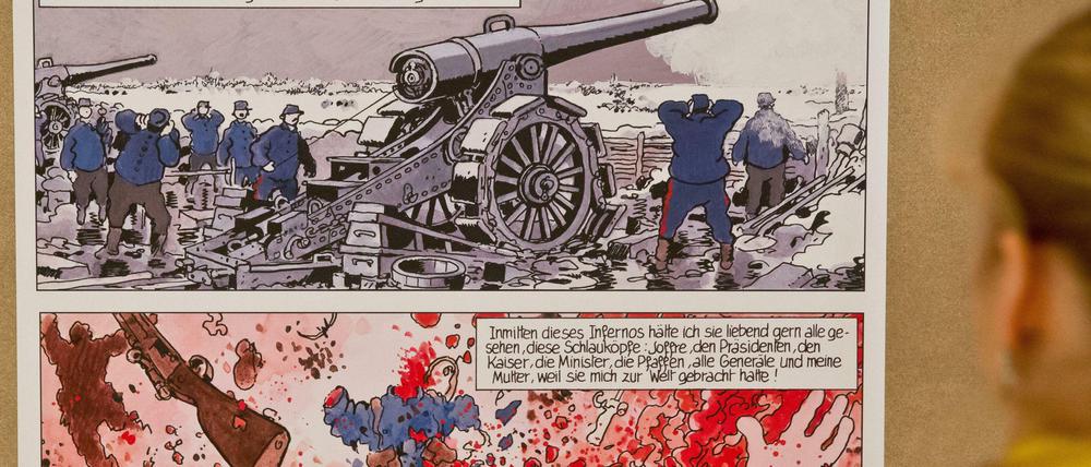An der Schmerzgrenze. Der Erste Weltkrieg ist eines der Schwerpunktthemen des diesjährigen Internationalen Comic-Salons in Erlangen. Dazu sind zahlreiche Arbeiten von Jacques Tardi zu sehen.