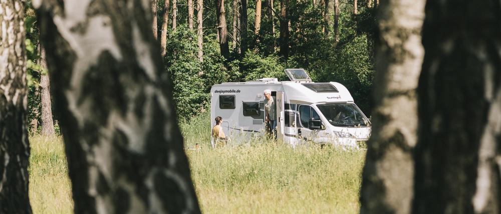 Tagesspiegel-Reporter Andreas Austilat und seine Frau unterwegs im Camper