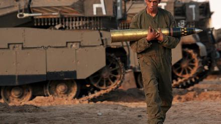 Israelischer Panzer am Gaza-Streifen