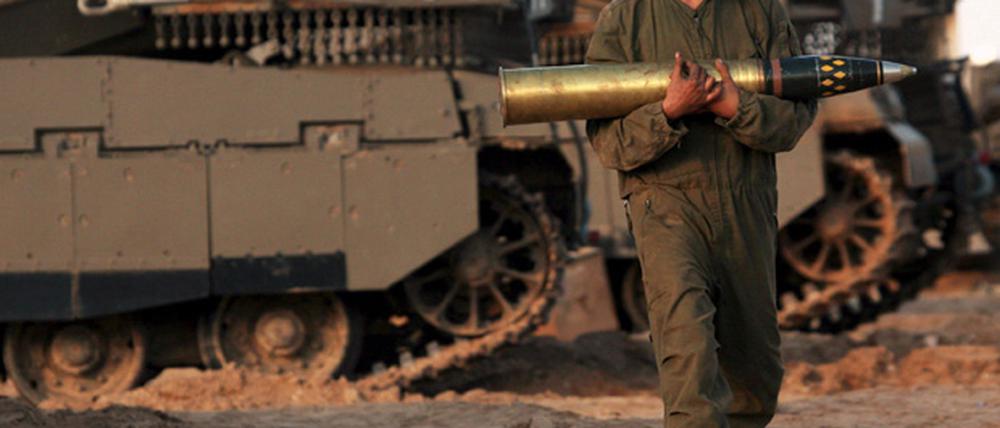 Israelischer Panzer am Gaza-Streifen