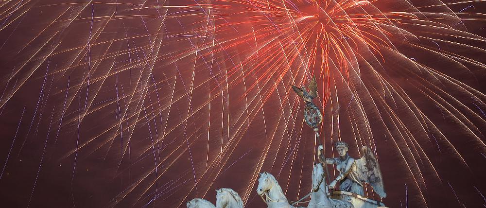 Feuerwerk am Brandenburger Tor