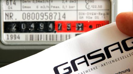 Gasag-Gaszähler mit Rechnung