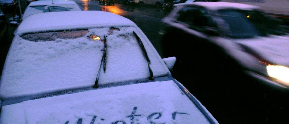 Erster Schneefall in Berlin