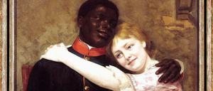 Der schwarze Militärmusiker Gustav Sabec al Cher und seine Verlobte Gertud Perlig auf einem Gemälde des Berliner Malers Emil Doerstling.