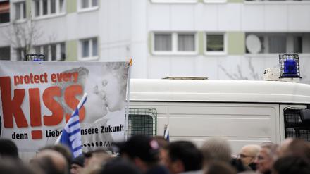 Mahnwache gegen Gewalt gegen Homosexuelle