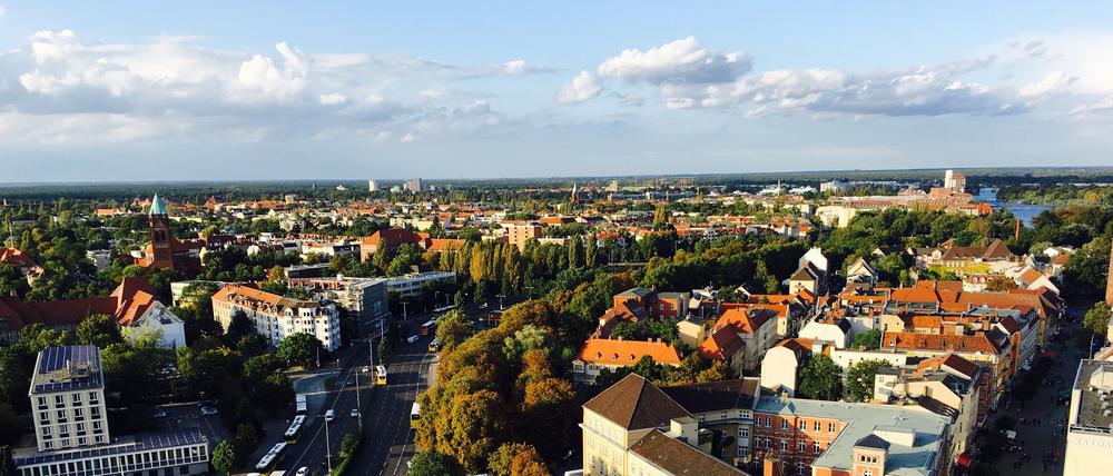 Blick vom Rathausturm.