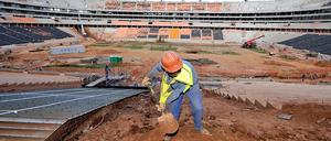 Fußball-WM 2010 - Bauarbeiten am WM-Stadion Soccer City