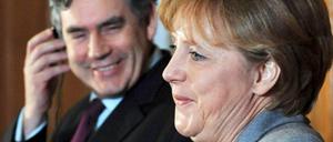 Merkel trifft Brown in London