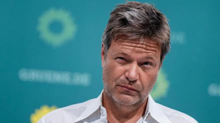 Robert Habeck bei einer Pressekonferenz