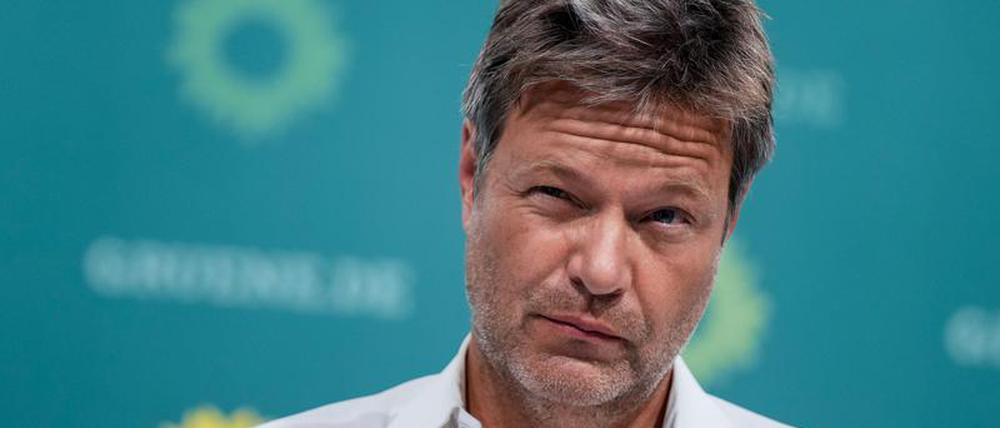 Robert Habeck bei einer Pressekonferenz