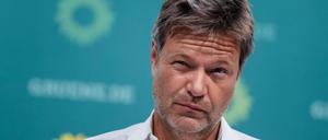 Robert Habeck bei einer Pressekonferenz