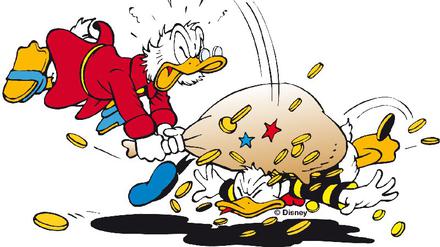 Dagobert_schlägt Donald und Goldsack