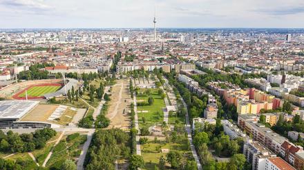 Der Mauerpark und seine Umgebung.