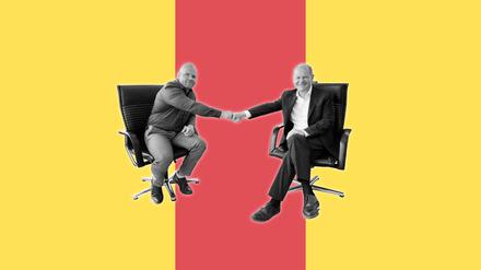 Intensivpfleger Ricardo Lange trifft Olaf Scholz.