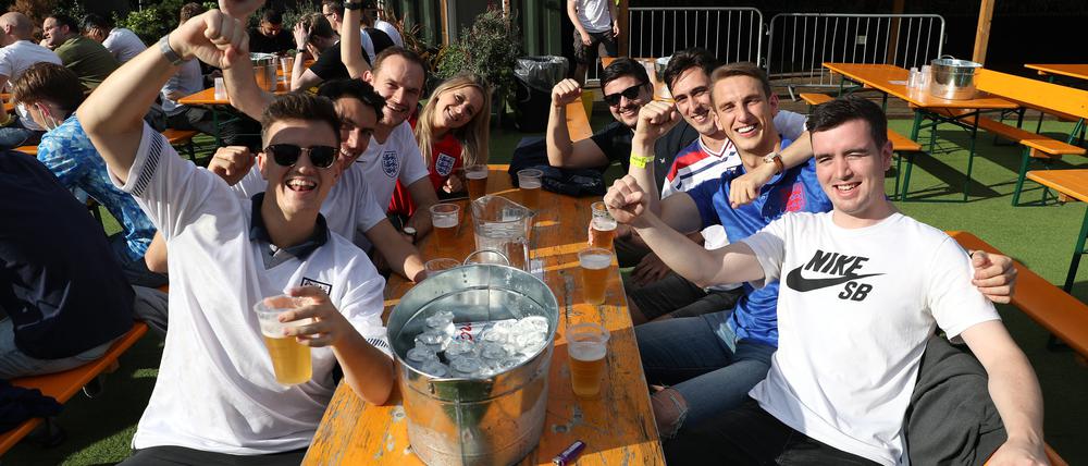 Britische Fans bei der EM 2021.