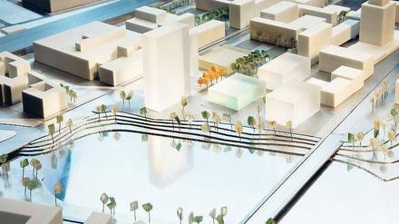 Neuer Wedding. Das Gelände des Pharmakonzerns am Nordhafen soll ein neues Gesicht erhalten. Simulation: Architekturbüro Barkow Leibinger