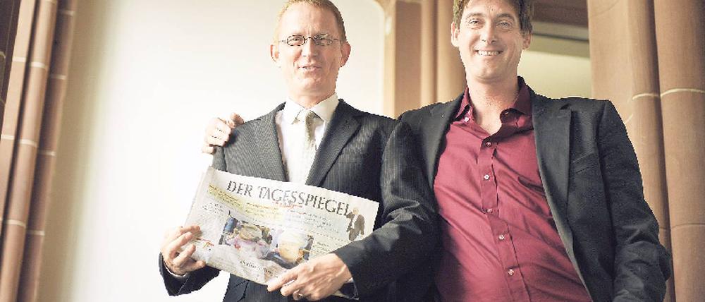 Tagesspiegel-Chefs: Stephan Andreas Casdorff (links) und Lorenz Maroldt. Foto: dpa