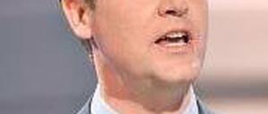 Kameratauglich. Liberaldemokrat Nick Clegg in der Fernsehdebatte. Foto: dpa