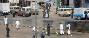 Der Ort des versuchten Attentats in Sanaa.
