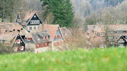 Ramponiertes Image. Die Odenwaldschule im südhessischen Ober-Hambach bei Heppenheim.