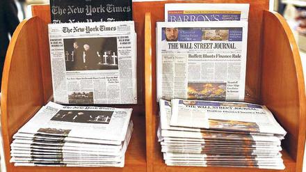 In direkter Lokalkonkurrenz: Die „Times“ und das „Journal“. Foto: AFP