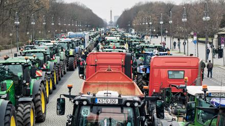 Protest der Bauern im Dezember in Berlin.