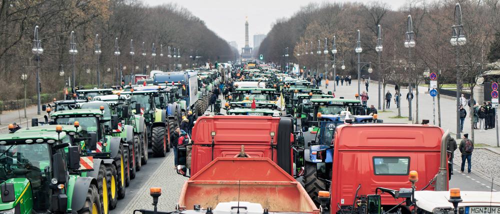 Protest der Bauern im Dezember in Berlin.