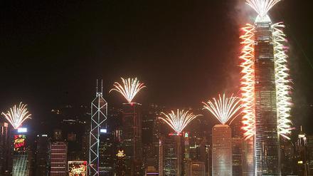 Feuerwerk in Hongkong
