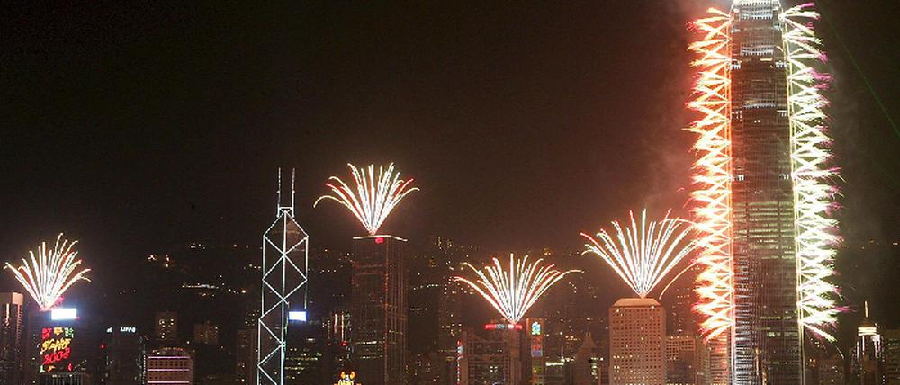 Feuerwerk in Hongkong