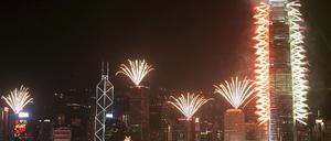 Feuerwerk in Hongkong