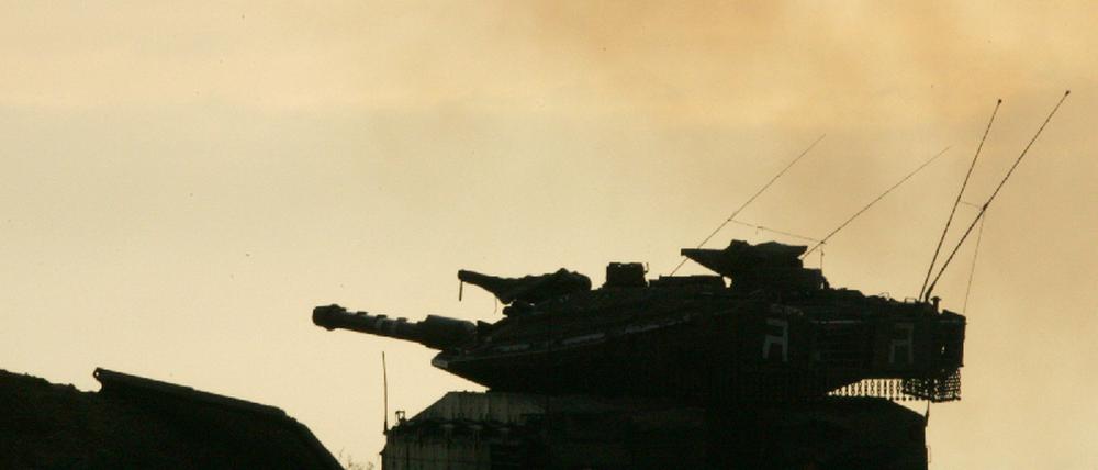 Panzer am Rande des Gazastreifen
