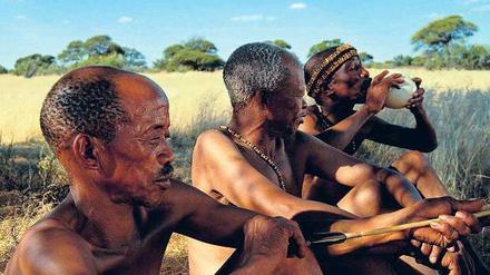 TV-Ethnologie. Die südafrikanischen Buschmänner der San waren die Ureinwohner des afrikanischen Kontinents, heißt es in der Arte-Dokumentation. Foto: WDR