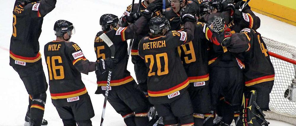 Der Jubel kennt beim deutschen Team keine Grenzen.