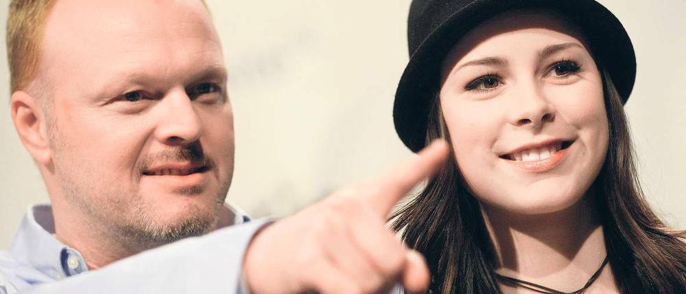 Da sind die Autobälle. Lena singt noch mal in Stefan Raabs großer Live-Show. Foto: ddp