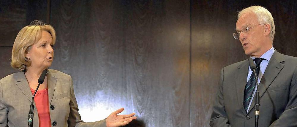 Hannelore Kraft (SPD) und Jürgen Rüttgers (CDU).