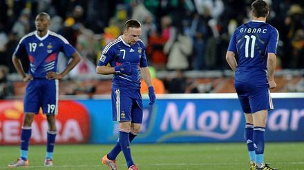 Frust bei Franck Ribéry und den Franzosen. Dem Vize-Weltmeister droht das Vorrunden-Aus.