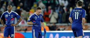 Frust bei Franck Ribéry und den Franzosen. Dem Vize-Weltmeister droht das Vorrunden-Aus.